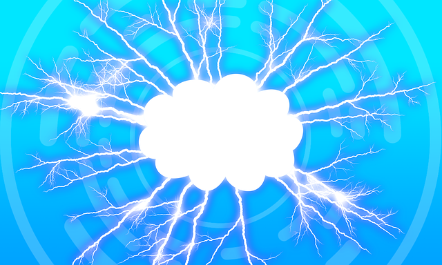 Image of cloud with electrical tentacles reaching out of it, representing areas for SMBs to watch for when managing risk for cloud computing.